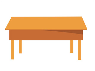 Wooden study table vector