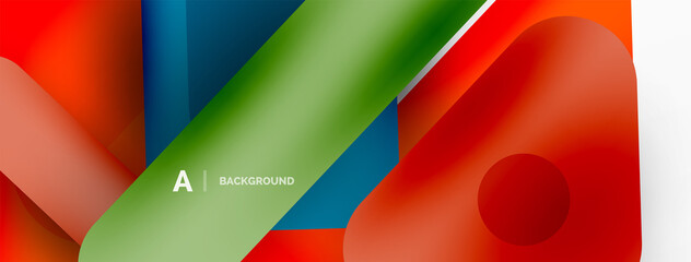 Colorful geometric shapes lines, squares and triangles. Abstract background for wallpaper, banner or landing page