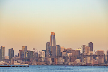 scenic sunrise in San Francisco