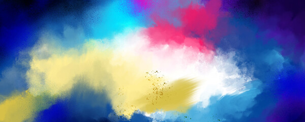 Abstract painting mixes many colors and textures for backgrounds and wallpapers