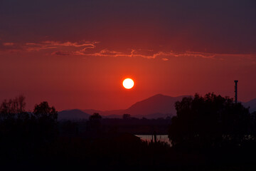 Tramonto sulla laguna di Assemini - Sardegna - Italia