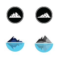 Mountain icon Logo Template Vector illustration design