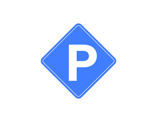 Blue Parking sign. Isolated vector illustration