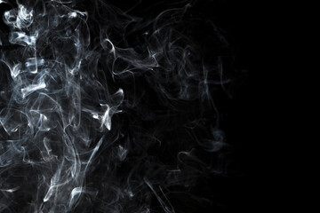 smoke overlay effect. smoke texture overlay. fog overlay effect. realistic smoke background. atmosphere overlay effect. Isolated black background. Misty fog effect. fume, vapor overlay. steam overlay.