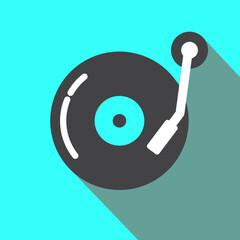 retro music illustration icon vector.