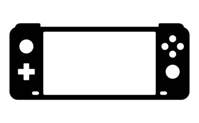 Retro handheld video game gaming console flat vector icon for apps and websites © martialred