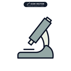 microscope icon symbol template for graphic and web design collection logo vector illustration