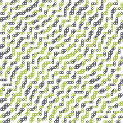 Rule 15 Neighbors 3 Elementary cellular automaton random seed sample implementation illustration