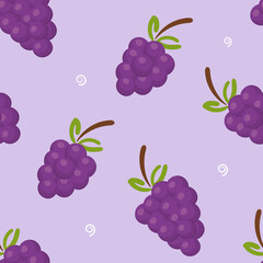 fruit grape vector seamless pattern.