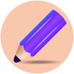  Pencil. School design. Office design. Vector illustration