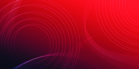 Abstract glowing circle lines on dark background. Abstract line gradient background vector. vibrant perspective line wave in motion. design for social media, flyer, music, product, ads cover, banner