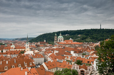 Fototapeta na wymiar Prague Petřín panorama