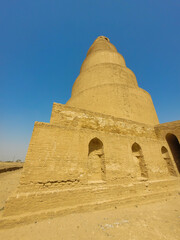 Fototapeta na wymiar Base of Samarra minaret in Iraq 