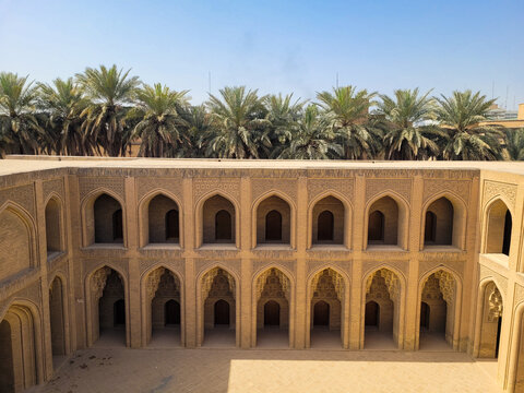 Palm trees surrounding Abbasid Palace Baghdad Iraq 