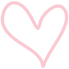 Hand drawn heart icon. Decorative valentine doodle elements. Doodle heart vector illustration.