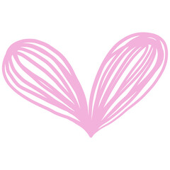 Hand drawn heart icon. Decorative valentine doodle elements. Doodle heart vector illustration.