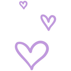 Hand drawn heart icon. Decorative valentine doodle elements. Doodle heart vector illustration.