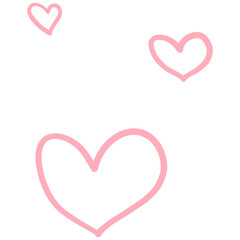 Hand drawn heart icon. Decorative valentine doodle elements. Doodle heart vector illustration.