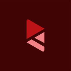 Letter A play button logo icon design