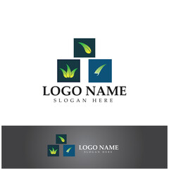 aloe vera logo design icon vector