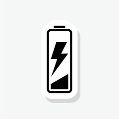 Fototapeta premium Low battery sticker icon sign for mobile concept and web design