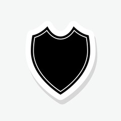 Shield badge icon sticker sign for mobile concept and web design