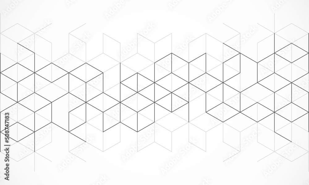 Aufkleber The graphic design element and abstract geometric background with isometric vector blocks
