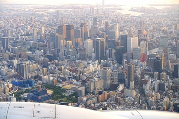 Fototapeta na wymiar 大阪市上空からの景観