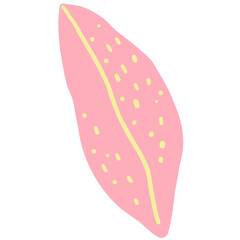 Hand drawn abstract organic leaf. Doodle botanical elements illustration.