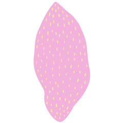 Hand drawn abstract organic leaf. Doodle botanical elements illustration.