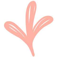 Hand drawn abstract organic leaf. Doodle botanical elements illustration.