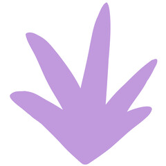 Hand drawn abstract organic leaf. Doodle botanical elements illustration.