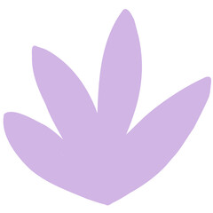 Hand drawn abstract organic leaf. Doodle botanical elements illustration.