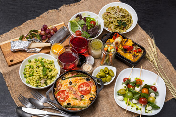 イタリア料理　Fettuccine pasta Italian cuisine