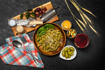 イタリア料理　Fettuccine pasta Italian cuisine