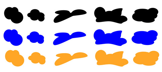 a set of abstract multicolored spots, elements for your design, flat style