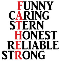 Funny Caring Stern Honest Reliable Strong