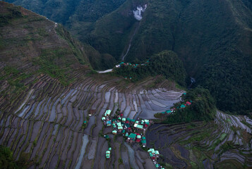 Heritage Rice Terraces in the  Banaue Mountain Province Philippines