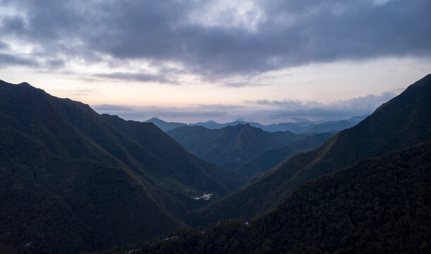 Beautiful landscape mountain view and clouds in mountain province Philippines 