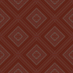 seamless abstract geometric background. Brown burgundy pattern with decorative rhombuses.