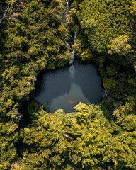 aerial waterfall view