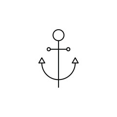 Anchor, Port Thin Line Icon Vector Illustration Logo Template. Suitable For Many Purposes.