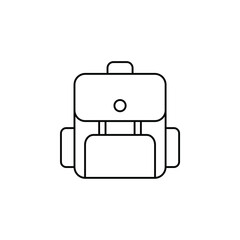 Backpack, School, Rucksack, Knapsack Thin Line Icon Vector Illustration Logo Template. Suitable For Many Purposes.