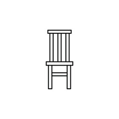 Chair, Seat Thin Line Icon Vector Illustration Logo Template. Suitable For Many Purposes.