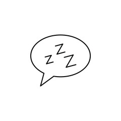 Sleep, Nap, Night Thin Line Icon Vector Illustration Logo Template. Suitable For Many Purposes.