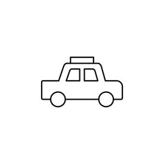 Cab, Taxi, Travel, Transportation Thin Line Icon Vector Illustration Logo Template. Suitable For Many Purposes.