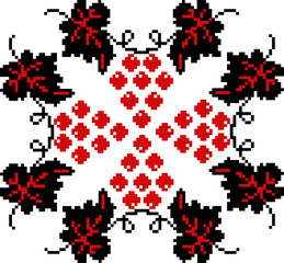 Traditional Ukrainian ornaments with grape