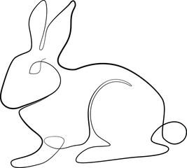 single line exotic pet rabbit