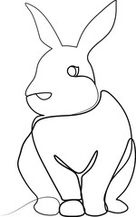 single line exotic pet rabbit