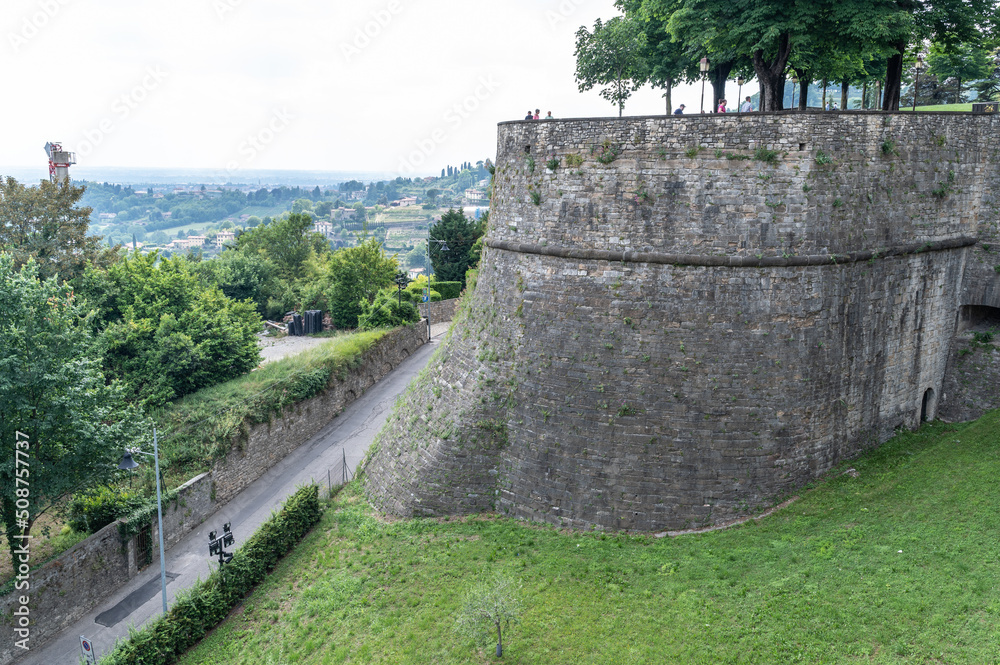 Wall mural fortress in the city